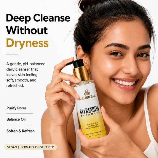 MEHEKTAR Refreshing Cleanser – Green Tea & Centella, 100 ml