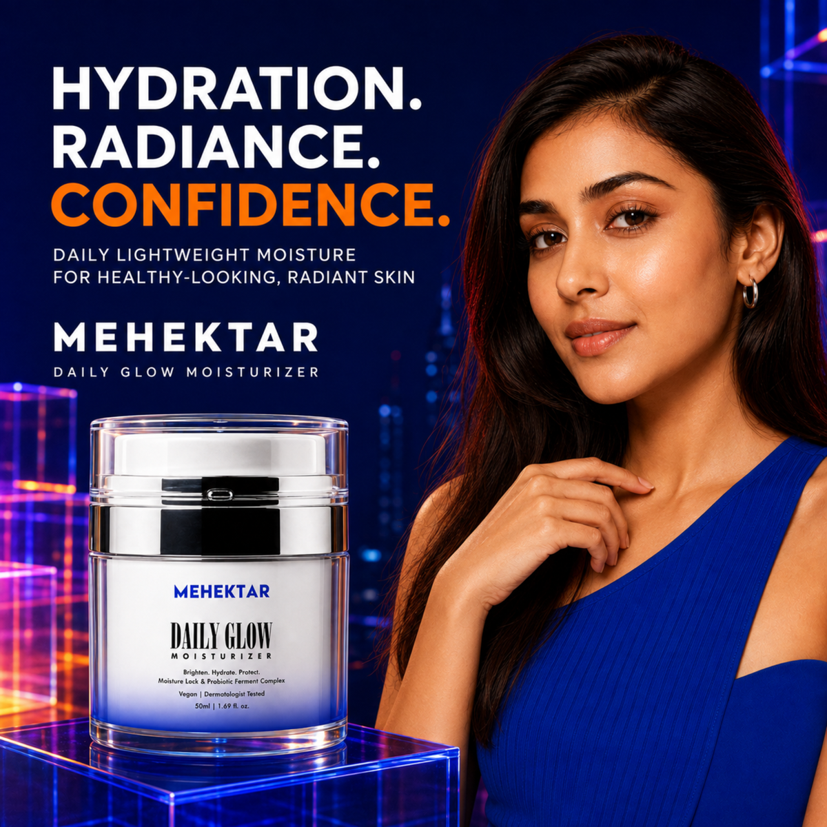MEHEKTAR Daily Glow Moisturizer with Vitamin C, 50 ml