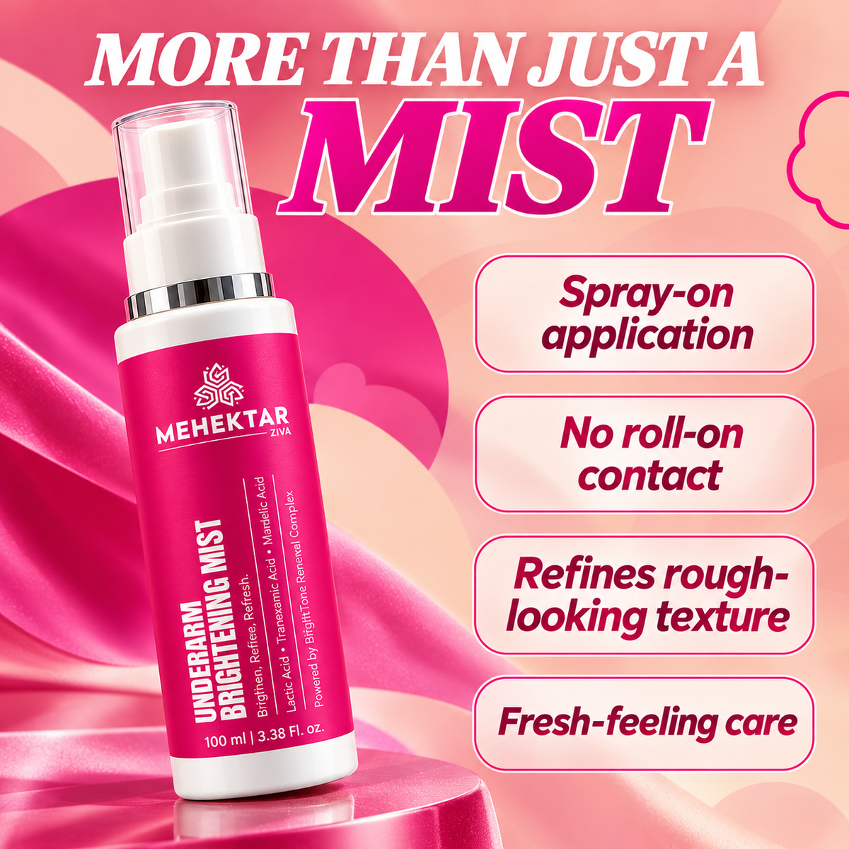 MEHEKTAR ZIVA Underarm Brightening Mist, 100 ml