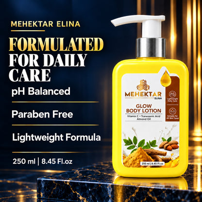 MEHEKTAR ELINA Glow Body Lotion with Vitamin C, 250 ml