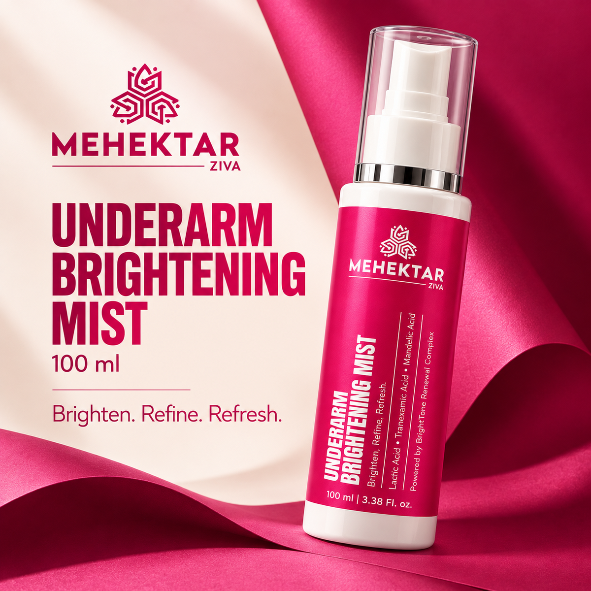 MEHEKTAR ZIVA Underarm Brightening Mist, 100 ml