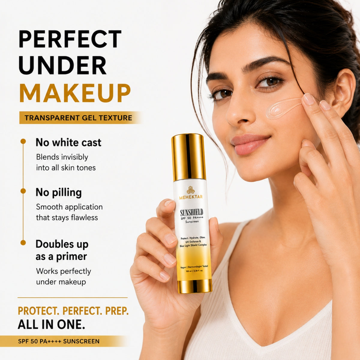 MEHEKTAR SunShield SPF 50 PA+++ Sunscreen, 100 ml