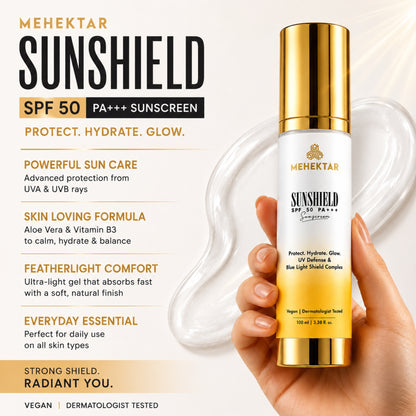 MEHEKTAR SunShield SPF 50 PA+++ Sunscreen, 100 ml