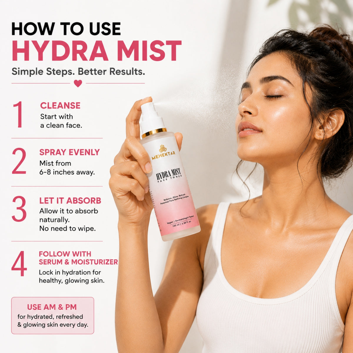 MEHEKTAR Hydra Mist Face Toner, 100 ml