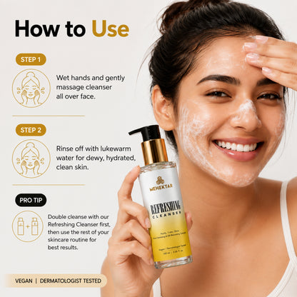 MEHEKTAR Refreshing Cleanser – Green Tea & Centella, 100 ml