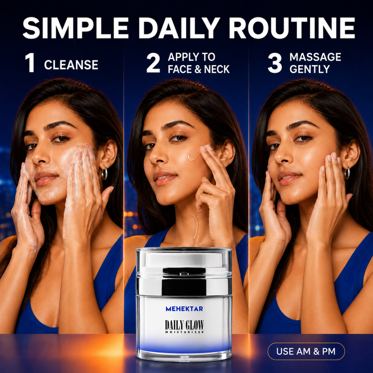 MEHEKTAR Daily Glow Moisturizer with Vitamin C, 50 ml