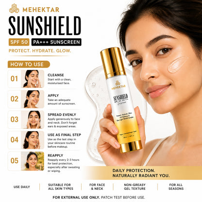 MEHEKTAR SunShield SPF 50 PA+++ Sunscreen, 100 ml