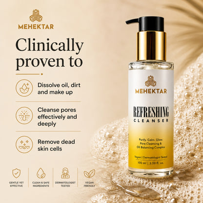 MEHEKTAR Refreshing Cleanser – Green Tea & Centella, 100 ml