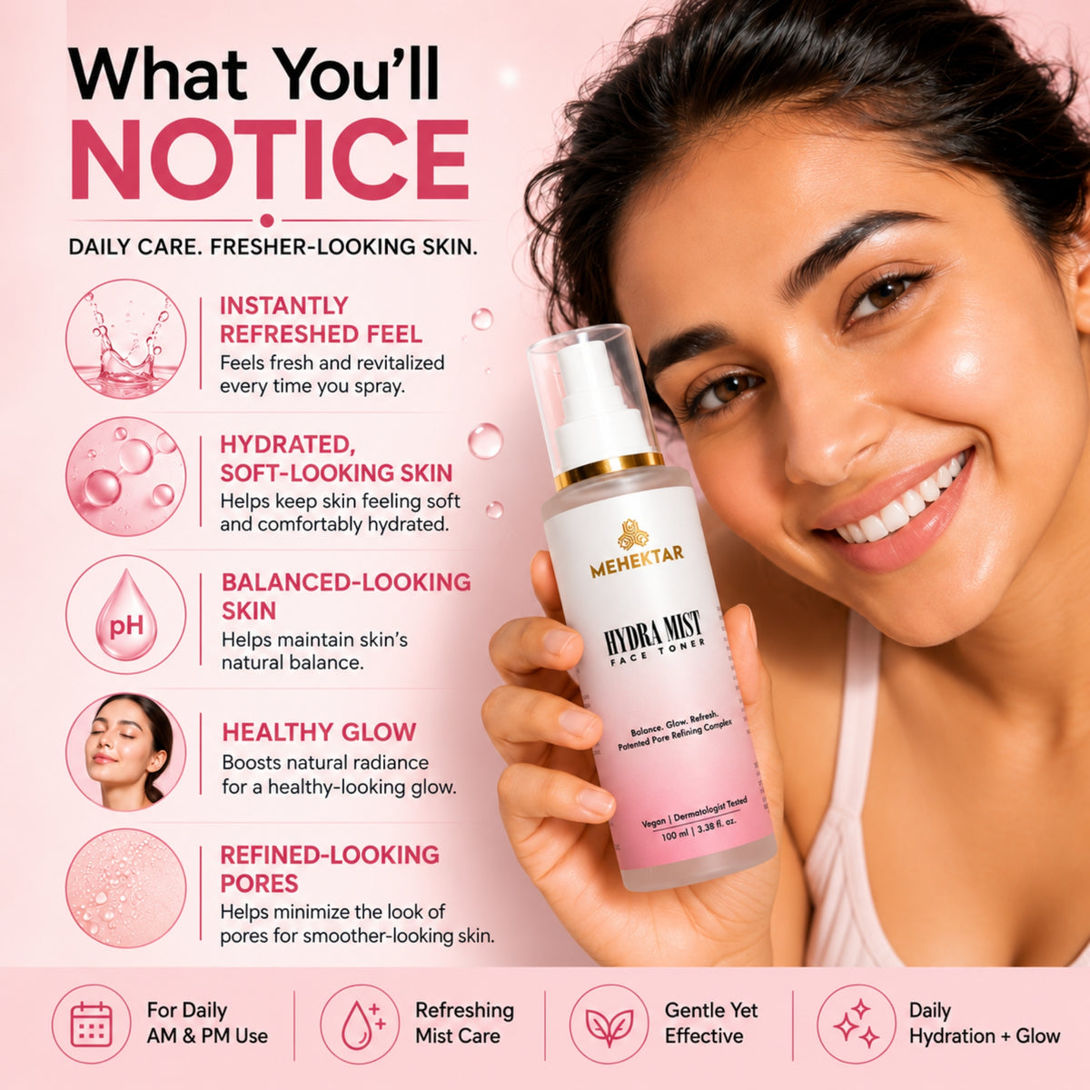 MEHEKTAR Hydra Mist Face Toner, 100 ml
