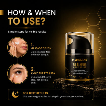 MEHEKTAR Age Renewal Night Cream with Retinol, 50 ml